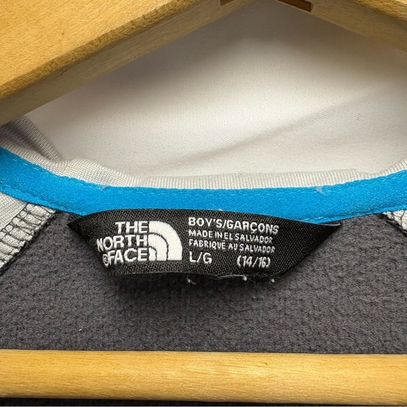 The North Face Youth Large Boys Canyonlands Track Hoodie TNF Dark Grey Heather - Picture 4 of 6